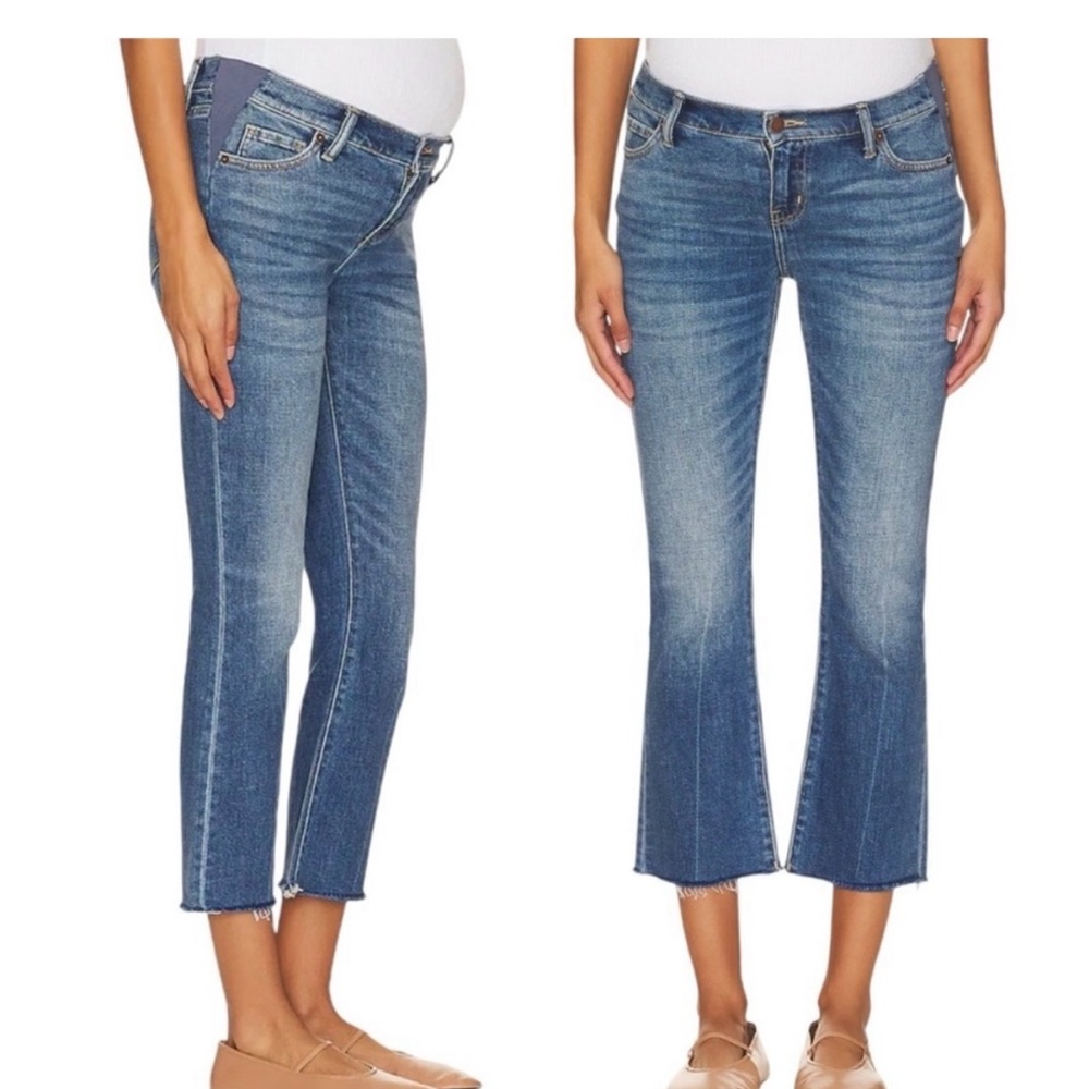 HATCH x REVOLVE The Crop Maternity Jean in Indigo